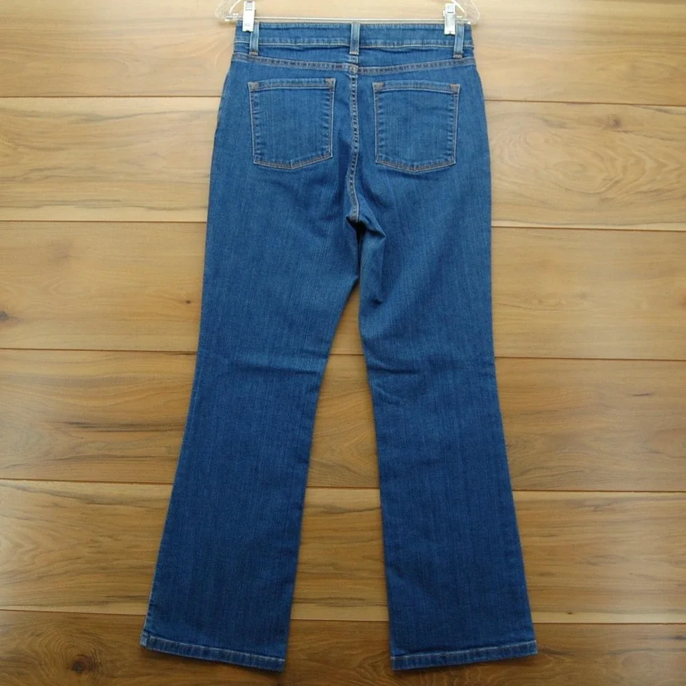 LL Bean Jeans Womens 14 Blue Bootcut Stretch‎ Mid Rise Denim 5 Pocket Classic